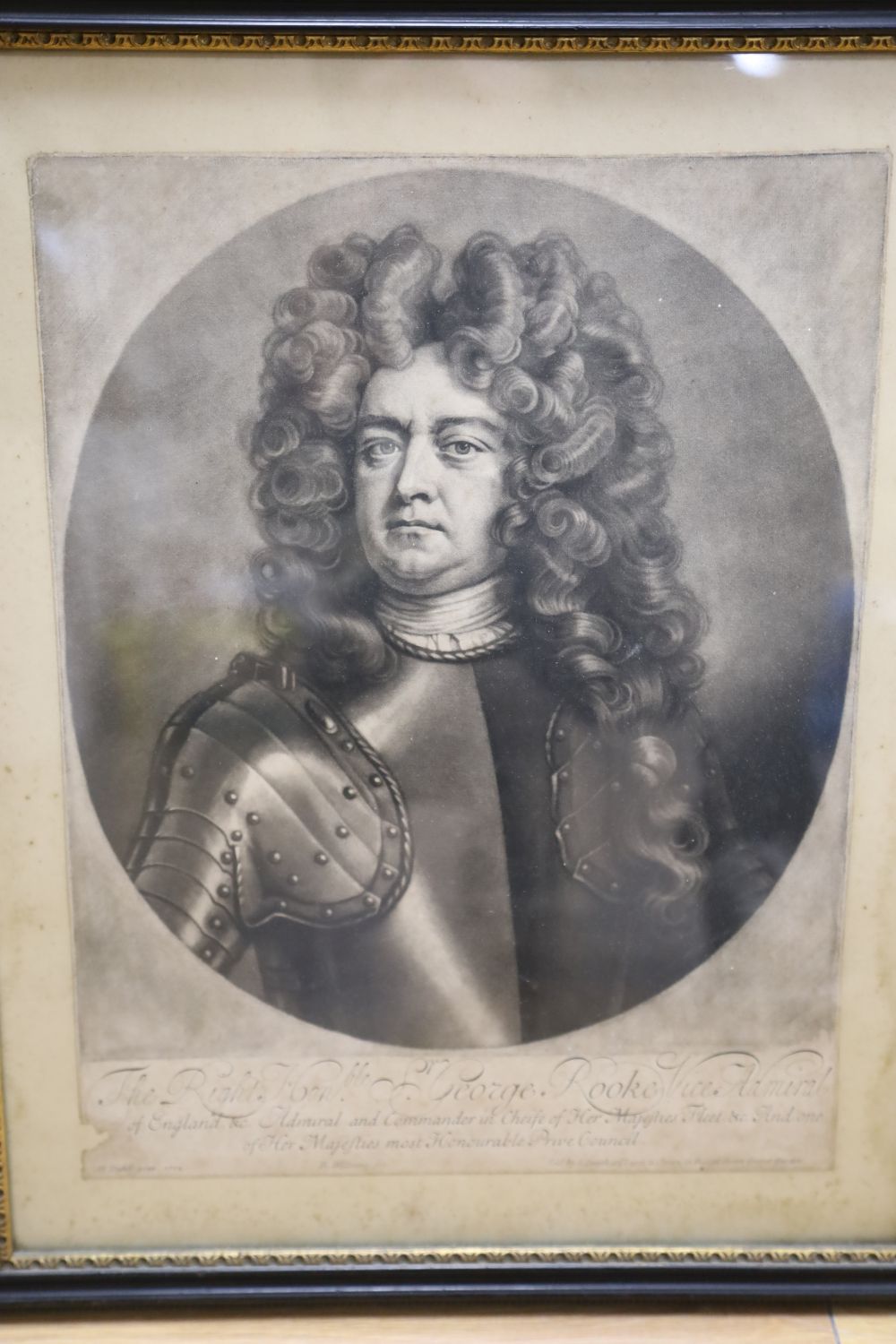 Six assorted antique engravings, Portraits of William Pitt, Oliver Cromwell, Robert Lloyd Raymond, Prince George of Denmark, Sir